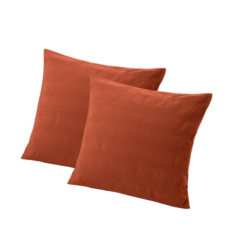 Kissenhülle, 2er-Set, kastanie 50 x 50 cm von Waschbär