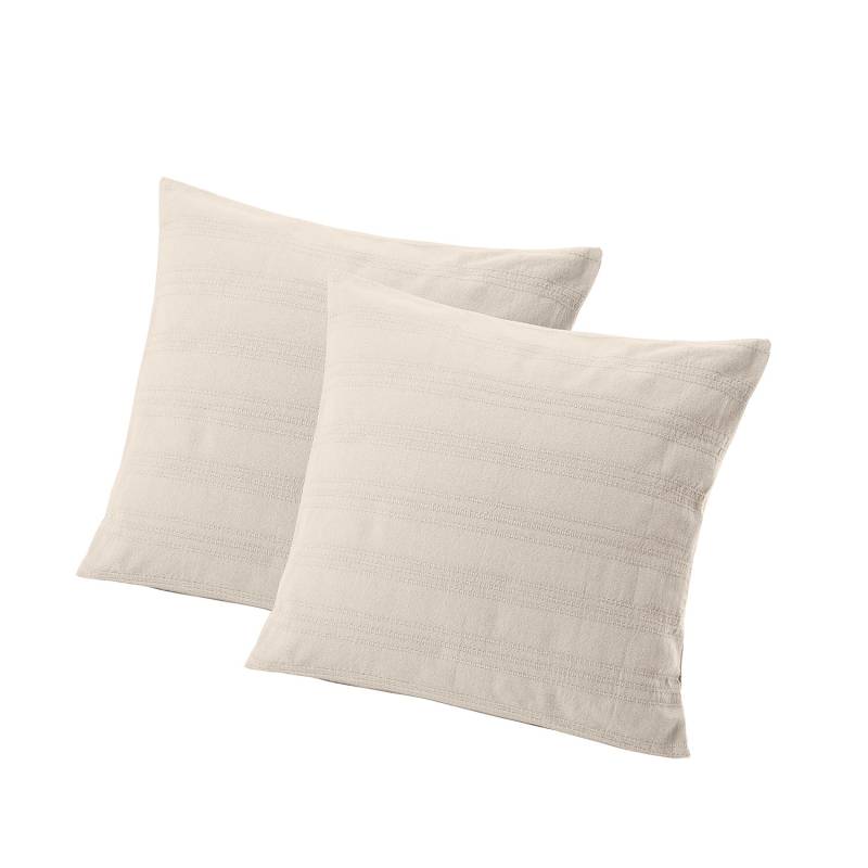 Kissenhülle, 2er-Set, stein 50 x 50 cm von Waschbär