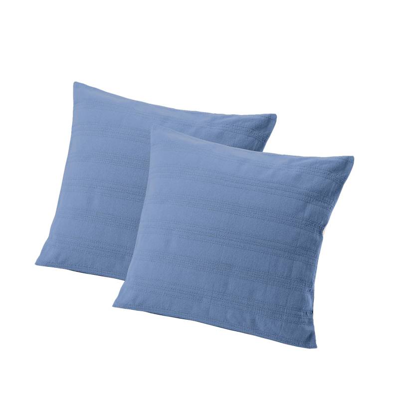 Kissenhülle, 2er-Set, taubenblau 50 x 50 cm von Waschbär