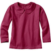 Langarmshirt mit Bubikragen aus reiner Bio-Baumwolle, cassis von Waschbär