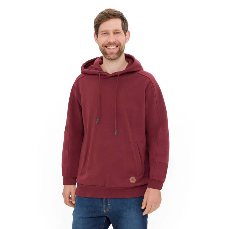 Sweat-Kapuzenpullover aus reiner Bio-Baumwolle, rubin von Waschbär
