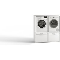 Waschturm Waschmaschinenschrank, BxHxT: 134 x 146 x 65,4 cm - weiss von Waschturm