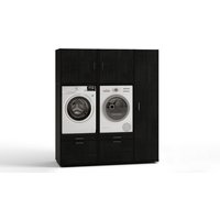 Waschturm Waschmaschinenschrank, BxHxT: 194 x 207 x 65,4 cm - schwarz von Waschturm