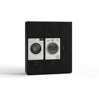 Waschturm Waschmaschinenschrank, BxHxT: 194 x 207 x 65,4 cm - schwarz von Waschturm