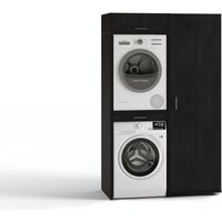 Waschturm Waschmaschinenschrank »Slimline«, BxHxT: 127 x 207 x 65,4 cm - schwarz von Waschturm
