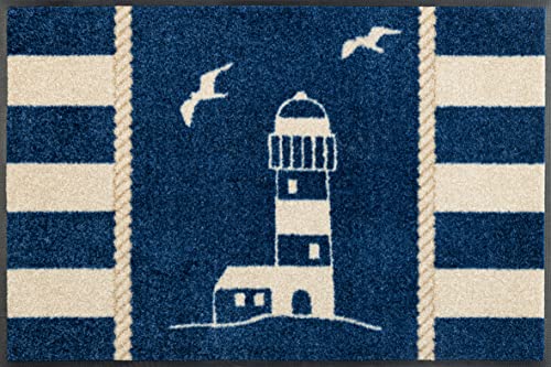 wash+dry Fußmatte, Sea View 50x75cm blau, innen und außen, waschbar von Wash+Dry