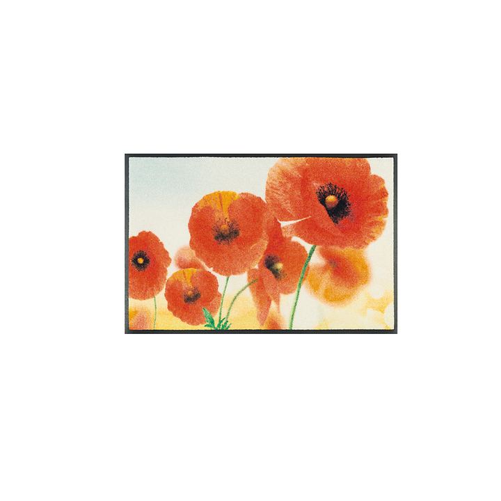 Wohnraummatte 'Sunny Poppy' 50x75 cm von Wash&Dry