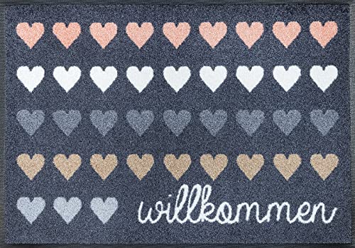 wash+dry Fußmatte, Willkommen Herzen 50x75 cm, innen und außen, waschbar, Bunt wash+dry Fußmatte, Willkommen Herzen 50x75 cm, innen und außen, waschbar, Bunt von Wash+Dry