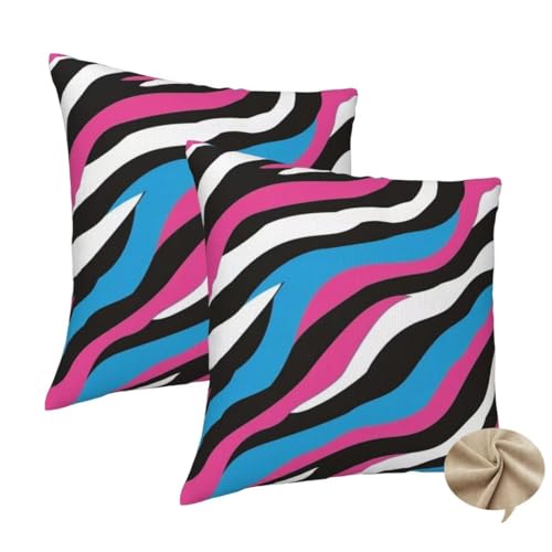 2er Set Kissenbezug 35x35 cm Quadratisch Sofa Kissen Farbe Kissenhülle, Weicher Kissenbezug Streifen Dekokissen mit Verstecktem Reißverschluss, Couchkissen Pillow Case für Bett Wohnzimmer Deko -J123 2er Set Kissenbezug 35x35 cm Quadratisch Sofa Kissen Farbe Kissenhülle, Weicher Kissenbezug Streifen Dekokissen mit Verstecktem Reißverschluss, Couchkissen Pillow Case für Bett Wohnzimmer Deko -J123 von Washifa