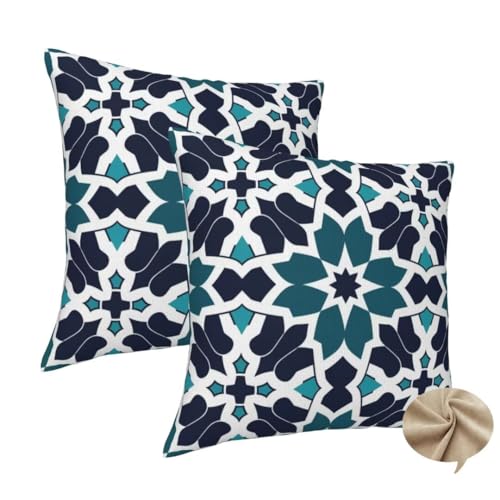 2er Set Kissenbezug 35x35 cm Quadratisch Sofa Kissen Mexiko Kissenhülle, Weicher Kissenbezug Ethnisch Dekokissen mit Verstecktem Reißverschluss, Couchkissen Pillow Case für Bett Wohnzimmer Deko -J190 2er Set Kissenbezug 35x35 cm Quadratisch Sofa Kissen Mexiko Kissenhülle, Weicher Kissenbezug Ethnisch Dekokissen mit Verstecktem Reißverschluss, Couchkissen Pillow Case für Bett Wohnzimmer Deko -J190 von Washifa