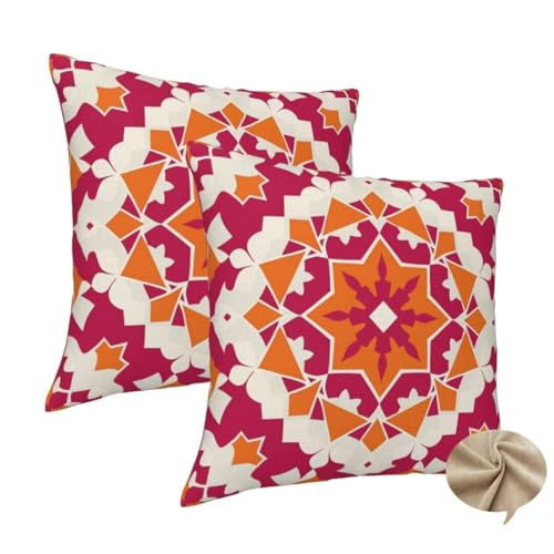 2er Set Kissenbezug 40x40 cm Sofa Kissen Retro Kissenhülle, Weicher Kissenbezug Geometrisch Dekokissen mit Verstecktem Reißverschluss, Couchkissen Pillow Case für Bett Stuhl Wohnzimmer Deko -J246 2er Set Kissenbezug 40x40 cm Sofa Kissen Retro Kissenhülle, Weicher Kissenbezug Geometrisch Dekokissen mit Verstecktem Reißverschluss, Couchkissen Pillow Case für Bett Stuhl Wohnzimmer Deko -J246 von Washifa