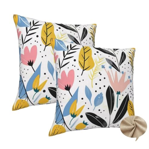 2er Set Kissenbezug 45x45 cm Sofa Kissen Karikatur Kissenhülle, Weicher Kissenbezug Nordisch Dekokissen mit Verstecktem Reißverschluss, Couchkissen Pillow Case für Bett Stuhl Wohnzimmer Deko -J131 2er Set Kissenbezug 45x45 cm Sofa Kissen Karikatur Kissenhülle, Weicher Kissenbezug Nordisch Dekokissen mit Verstecktem Reißverschluss, Couchkissen Pillow Case für Bett Stuhl Wohnzimmer Deko -J131 von Washifa