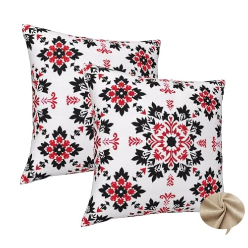 2er Set Kissenbezug 50x50 cm Quadratisch Sofa Kissen Retro Kissenhülle, Weicher Kissenbezug Bohemian Dekokissen mit Verstecktem Reißverschluss, Couchkissen Pillow Case für Bett Wohnzimmer Deko -J154 2er Set Kissenbezug 50x50 cm Quadratisch Sofa Kissen Retro Kissenhülle, Weicher Kissenbezug Bohemian Dekokissen mit Verstecktem Reißverschluss, Couchkissen Pillow Case für Bett Wohnzimmer Deko -J154 von Washifa