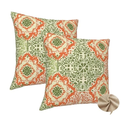2er Set Kissenbezug 55x55 cm Quadratisch Sofa Kissen Böhmisch Kissenhülle, Weicher Kissenbezug Retro Dekokissen mit Verstecktem Reißverschluss, Couchkissen Pillow Case für Bett Wohnzimmer Deko -J122 2er Set Kissenbezug 55x55 cm Quadratisch Sofa Kissen Böhmisch Kissenhülle, Weicher Kissenbezug Retro Dekokissen mit Verstecktem Reißverschluss, Couchkissen Pillow Case für Bett Wohnzimmer Deko -J122 von Washifa