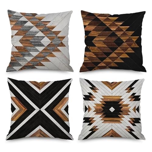 4er Set Kissenbezug 45x45 cm Kissenhülle Weiche Kurzer Plüsch Zierkissen bezug Sofakissen Nordic Kissen Deko Wohnzimmer, Kissenbezüge mit Verstecktem Reißverschluss für Couch Schlafzimmer BraunD324 4er Set Kissenbezug 45x45 cm Kissenhülle Weiche Kurzer Plüsch Zierkissen bezug Sofakissen Nordic Kissen Deko Wohnzimmer, Kissenbezüge mit Verstecktem Reißverschluss für Couch Schlafzimmer BraunD324 von Washifa