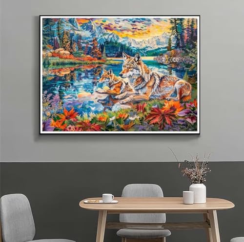 Familie Wolf Diamond Painting Erwachsene 65x50 cm DIY Diamant Painting Bilder Kinder, Full Drill Diamond Art Painting, 5D Mosaic Bastelset Malen Nach Zahlen Malerei Stickerei Set, Home Wand Dekor f88 Familie Wolf Diamond Painting Erwachsene 65x50 cm DIY Diamant Painting Bilder Kinder, Full Drill Diamond Art Painting, 5D Mosaic Bastelset Malen Nach Zahlen Malerei Stickerei Set, Home Wand Dekor f88 von Washifa