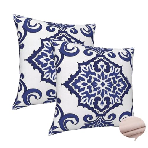 Kissenbezug 30x30 cm 2er Set Deko Kissen Marineblau Kuschelkissen, Kissenbezug Nordisch Sofakissen, Leinen Cushion Cover Doppelseitig Zierkissen für Auto Couch Schlafzimme, Vier Jahreszeiten -J180 Kissenbezug 30x30 cm 2er Set Deko Kissen Marineblau Kuschelkissen, Kissenbezug Nordisch Sofakissen, Leinen Cushion Cover Doppelseitig Zierkissen für Auto Couch Schlafzimme, Vier Jahreszeiten -J180 von Washifa