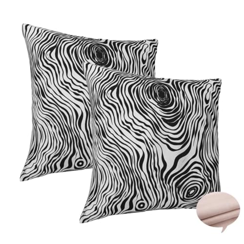 Kissenbezug 35x35 cm 2er Set Deko Kissen Schwarz Weiß Kuschelkissen, Kissenbezug Linien Sofakissen, Leinen Cushion Cover Doppelseitig Zierkissen für Auto Couch Schlafzimme, Vier Jahreszeiten -J186 Kissenbezug 35x35 cm 2er Set Deko Kissen Schwarz Weiß Kuschelkissen, Kissenbezug Linien Sofakissen, Leinen Cushion Cover Doppelseitig Zierkissen für Auto Couch Schlafzimme, Vier Jahreszeiten -J186 von Washifa