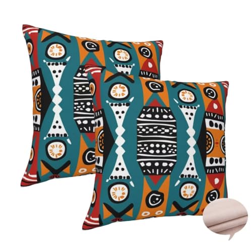 Kissenbezug 40x40 cm 2er Set Deko Kissen Griechisch Kuschelkissen, Quadratisch Kissenbezug Boho Sofakissen, Leinen Cushion Cover Doppelseitig Zierkissen für Couch Schlafzimme, Vier Jahreszeiten -J220 Kissenbezug 40x40 cm 2er Set Deko Kissen Griechisch Kuschelkissen, Quadratisch Kissenbezug Boho Sofakissen, Leinen Cushion Cover Doppelseitig Zierkissen für Couch Schlafzimme, Vier Jahreszeiten -J220 von Washifa