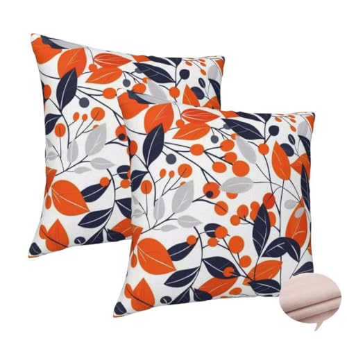 Kissenbezug 80x80 cm 2er Set Deko Kissen Herbst Kuschelkissen, Quadratisch Kissenbezug Pflanzen Sofakissen, Leinen Cushion Cover Doppelseitig Zierkissen für Couch Schlafzimme, Vier Jahreszeiten -J194 Kissenbezug 80x80 cm 2er Set Deko Kissen Herbst Kuschelkissen, Quadratisch Kissenbezug Pflanzen Sofakissen, Leinen Cushion Cover Doppelseitig Zierkissen für Couch Schlafzimme, Vier Jahreszeiten -J194 von Washifa