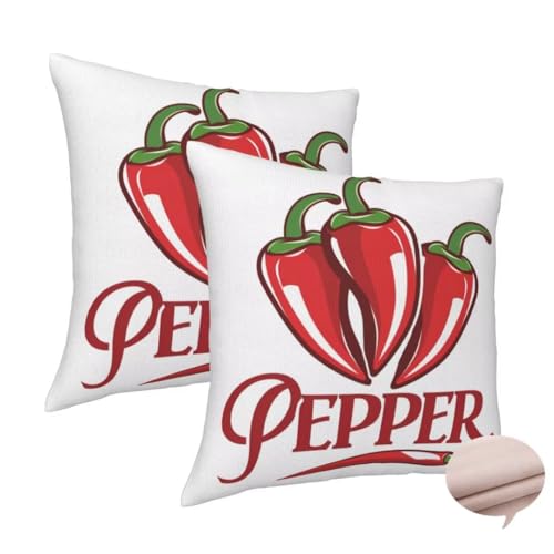 Kissenbezug 80x80 cm 2er Set Deko Kissen Rot Kuschelkissen, Quadratisch Kissenbezug Paprika Sofakissen, Leinen Cushion Cover Doppelseitig Zierkissen für Auto Couch Schlafzimme, Vier Jahreszeiten -J257 Kissenbezug 80x80 cm 2er Set Deko Kissen Rot Kuschelkissen, Quadratisch Kissenbezug Paprika Sofakissen, Leinen Cushion Cover Doppelseitig Zierkissen für Auto Couch Schlafzimme, Vier Jahreszeiten -J257 von Washifa