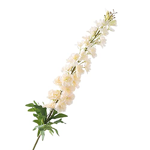 Künstliche Blumen, 1 Stück, künstliche Blume, natürliche Heimdekoration, leichte Zweige, Blätter, künstliche Rittersporn, Blume für Hochzeit, helles Champagner von Washranp