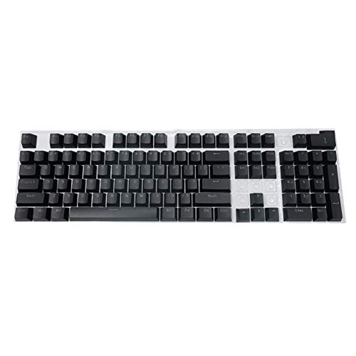 Washranp 104 Stück / Set Keycap Universal Ergonomische ABS High-End Hintergrundbeleuchtung Keycap oder Gaming Mechanical Keyboard, Keycaps Keyset für PC Computer mechanische Tastaturschalter schwarz von Washranp