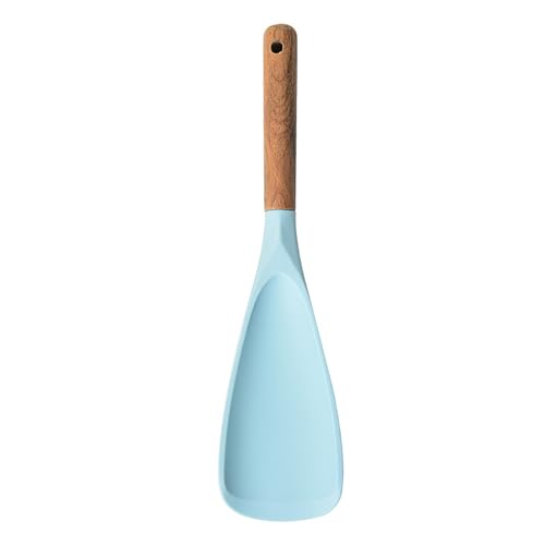 Washranp Non-Scratch Spatula Cooking Spatula Heat Resistant Wood Handle Silicone Cooking Spoon Non-Stick Cookware for Home Kitchen Silicone Cooking Spatula Blue Washranp Non-Scratch Spatula Cooking Spatula Heat Resistant Wood Handle Silicone Cooking Spoon Non-Stick Cookware for Home Kitchen Silicone Cooking Spatula Blue von Washranp