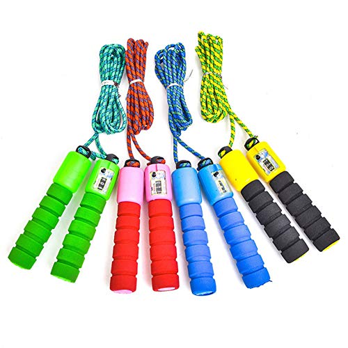 Washranp Springseil Nummernzähler Fitness Abnehmen Einstellbar Erwachsene Kinder Springseil Springseil Kunststoff Springseile Für Kinder - Outdoor-Aktivität Zufällige Farbe von Washranp