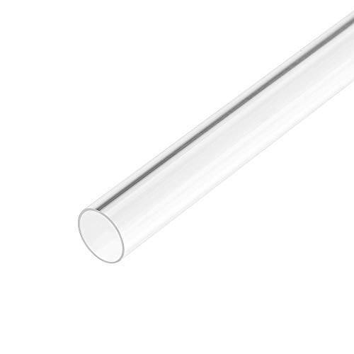 PVC-Rohr, 2 Stück klares, starres PVC-Rohr, 15 mm Innendurchmesser x 16 mm Außendurchmesser x 0,4 m Rundrohrschlauch (Color : Clear, Size : 9mm x 10mm) von WasiQghs