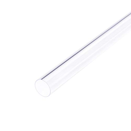 PVC-Rohr, 2 Stück klares, starres PVC-Rohr, 15 mm Innendurchmesser x 16 mm Außendurchmesser x 0,6 m Rundrohrschlauch (Color : Transparent, Size : 12mm x 13mm) von WasiQghs