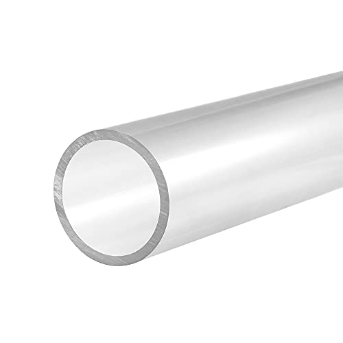 PVC-Rohr, starres rundes PVC-Rohr, 12 mm Innendurchmesser, 16 mm Außendurchmesser, 200 mm, transparent, hohe Transparenz for Wasserleitungen, Aquarien, Aquarien (Color : Transparent, Size : 43mmx50m von WasiQghs