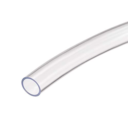 PVC-Rohr, transparenter PVC-Vinylschlauch, flexibles Wasserrohr aus Kunststoff, 21 mm Innendurchmesser x 23 mm Außendurchmesser, 1 m (Color : Black, Size : 18mm x 21mm) von WasiQghs
