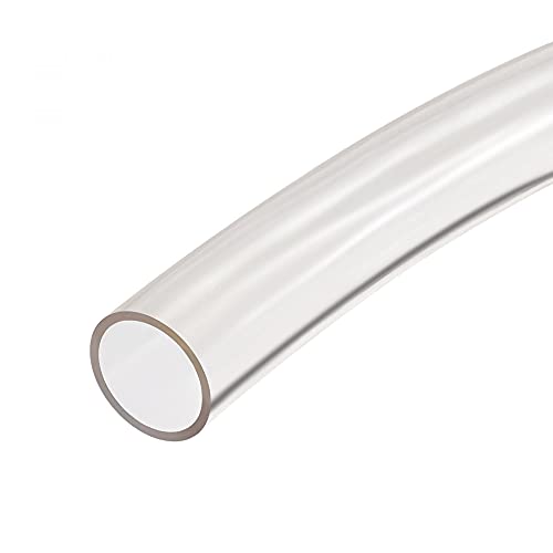 PVC-Rohr, transparenter PVC-Vinylschlauch, flexibles Wasserrohr aus Kunststoff, 21 mm Innendurchmesser x 23 mm Außendurchmesser, 1 m (Color : Black, Size : 21mm x 23mm) von WasiQghs