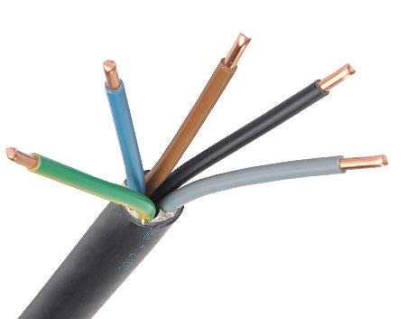 50m Meter Erdkabel NYY-J 5x6 mm² schwarz 5x6 qmm Starkstromkabel Durchlauferhitzer 32A Starkstromsteckdose für den Innen- und Außenbereich… von Waskönig-Walter