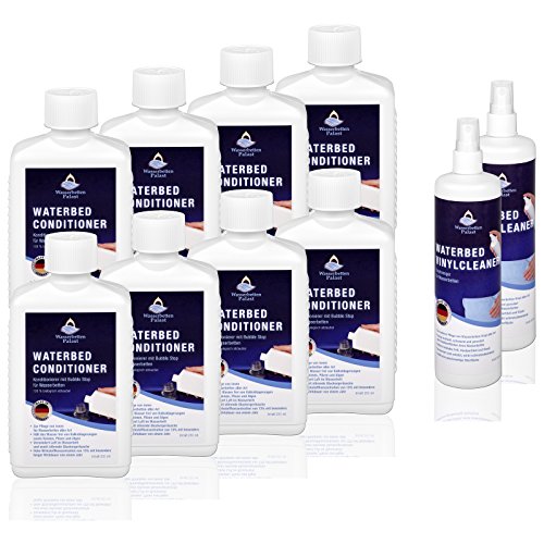 Wasserbetten Palast 8X 250ml Wasserbett Konditionierer Conditioner + 2X 250 ml Vinylreiniger - Wasserbett-Zubehör für Softside Hardside von Wasserbetten Palast