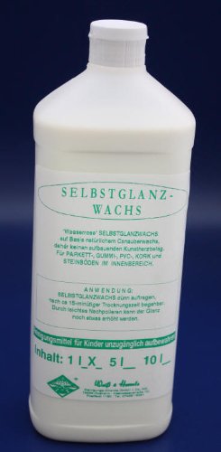 Wasserrose® 1 Liter SELBSTGLANZWACHS Glanz WACHS OHNE POLIEREN Made IN Germany von Schutzmarke WASSERROSE
