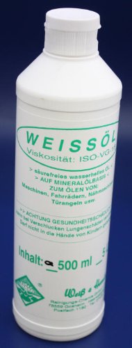 Wasserrose® 500 ml (1L=4€) TECHNISCHES WEIßÖL B SCHMIERÖL Made IN Germany von Schutzmarke WASSERROSE