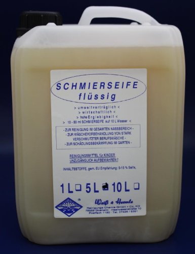 Wasserrose® 6 Liter SCHMIERSEIFE FLÜSSIG GOLDSCHMIERSEIFE Made IN Germany von Schutzmarke WASSERROSE