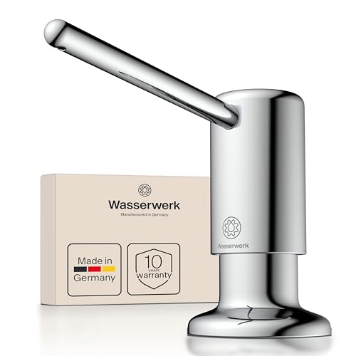 Wasserwerk Seifenspender Chrom | Einbau Seifenspender Küche | Spülmittelspender Küche Einbau | hochwertiges Messing | Made in Germany von Wasserwerk
