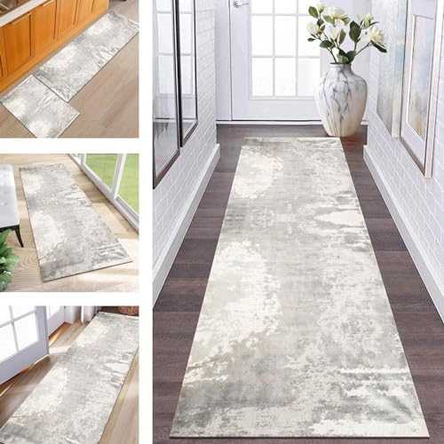 Läufer Flur Küche Teppich Lang rutschfest waschbar Teppichmatten Küchenläufer 50X200CM Grau Weiß Korridor Teppichläufer Küchenmat Meterware Flurteppich Dauerhaft Wohnzimmer Schlafzimmer Esszimmer Läufer Flur Küche Teppich Lang rutschfest waschbar Teppichmatten Küchenläufer 50X200CM Grau Weiß Korridor Teppichläufer Küchenmat Meterware Flurteppich Dauerhaft Wohnzimmer Schlafzimmer Esszimmer von Wassly