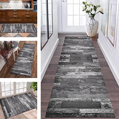 Läufer Teppich Lang Flur rutschfest Teppichmatten Küchenläufer 50X350CM Grau Holzmaserung Korridor Teppichläufer Waschbar Meterware Küchenmatten Teppich Anpassbar Wohnzimmer Schlafzimmer Esszimmer Läufer Teppich Lang Flur rutschfest Teppichmatten Küchenläufer 50X350CM Grau Holzmaserung Korridor Teppichläufer Waschbar Meterware Küchenmatten Teppich Anpassbar Wohnzimmer Schlafzimmer Esszimmer von Wassly