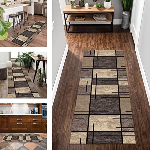 Teppich Läufer Flur Küche 110X400CM Dunkelbraun Korridor Teppichläufer rutschfest Waschbar Küchenläufer Flurteppich Polyester Meterware Flurläufer Lang Schlafzimmer Wohnzimmer Läufer Teppich Teppich Läufer Flur Küche 110X400CM Dunkelbraun Korridor Teppichläufer rutschfest Waschbar Küchenläufer Flurteppich Polyester Meterware Flurläufer Lang Schlafzimmer Wohnzimmer Läufer Teppich von Wassly