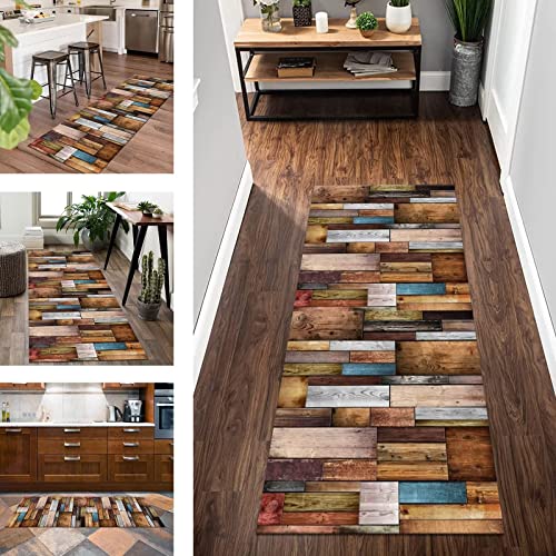 Teppich Läufer Flur Küche Modern Braun Holzmaserung Korridor Teppichläufer rutschfest Waschbar Küchenläufer Meterware Flurläufer Lang Schlafzimmer Wohnzimmer Läufer Teppich Flur Breite 40cm -120cm Teppich Läufer Flur Küche Modern Braun Holzmaserung Korridor Teppichläufer rutschfest Waschbar Küchenläufer Meterware Flurläufer Lang Schlafzimmer Wohnzimmer Läufer Teppich Flur Breite 40cm -120cm von Wassly