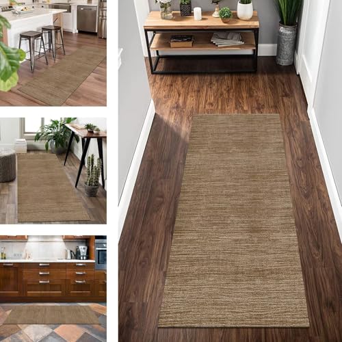 Teppich Läufer Lang Flur Küchenteppich rutschfest waschbar Braun Küchenfußmatten Korridor Teppichläufer 50X150CM Küchenläufer Teppichmatten Schlafzimmer Kinderzimmer Wohnzimmer Meterware Flurläufer Teppich Läufer Lang Flur Küchenteppich rutschfest waschbar Braun Küchenfußmatten Korridor Teppichläufer 50X150CM Küchenläufer Teppichmatten Schlafzimmer Kinderzimmer Wohnzimmer Meterware Flurläufer von Wassly