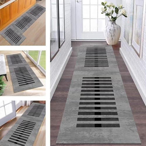 Teppich Läufer Lang Flur rutschfest waschbar Teppichmatte Küchenläufer 80X250CM Schwarz Korridor Läufer Teppich Anpassbar Küchenmat Meterware Flurteppich Dauerhaft Wohnzimmer Schlafzimmer Esszimmer Teppich Läufer Lang Flur rutschfest waschbar Teppichmatte Küchenläufer 80X250CM Schwarz Korridor Läufer Teppich Anpassbar Küchenmat Meterware Flurteppich Dauerhaft Wohnzimmer Schlafzimmer Esszimmer von Wassly