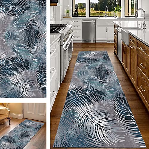 Teppichläufer Flur, Läufer für Küche Korridor Teppich rutschfest Waschbar Küchenläufer Flurteppich Flurläufer 90X300CM, Modern Polyester Meterware Anpassbar Schlafzimmer Wohnzimmer Läufer Teppich von Wassly
