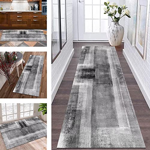 Teppichmatten Läufer Teppich Lang Flur rutschfest Küchenmatten 80X500CM Grau Schwarz Küchenläufer Korridor Teppichläufer Waschbar Meterware Küchen Teppich Anpassbar Wohnzimmer Esszimmer Schlafzimmer Teppichmatten Läufer Teppich Lang Flur rutschfest Küchenmatten 80X500CM Grau Schwarz Küchenläufer Korridor Teppichläufer Waschbar Meterware Küchen Teppich Anpassbar Wohnzimmer Esszimmer Schlafzimmer von Wassly