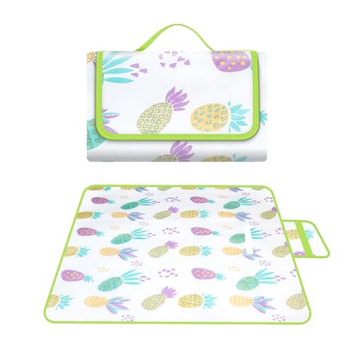 200×200cm Picknickdecke Wasserdicht Picknickmatte Picknickdecke Groß Faltbar Picknickdecke Waschbar Mit Griff Stranddecke Geeignet für Grillparty im Garten Picknicks Parkspaß Strände Camping von WatDenyFine