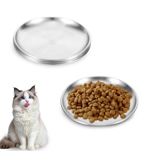 4 Stück Futternapf Katze Hundenapf, Katzennapf Flach Futternapf Fressnapf Hund Katzenteller Katzen Napf Katze Fressnapf Katze Katzennäpfe Hundenapf Kleine Trinknapf Hund Napf aus Edelstahl 4 Stück Futternapf Katze Hundenapf, Katzennapf Flach Futternapf Fressnapf Hund Katzenteller Katzen Napf Katze Fressnapf Katze Katzennäpfe Hundenapf Kleine Trinknapf Hund Napf aus Edelstahl von WatDenyFine